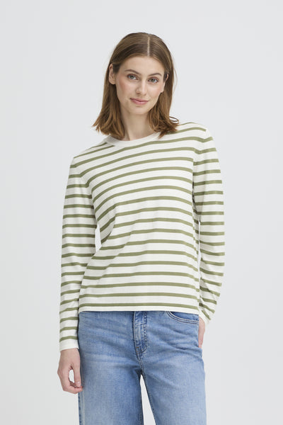 IHLULS O-NECK LS SMALL IGUANA WHITE STRIPE - 90 - 20125814 Thumbnail