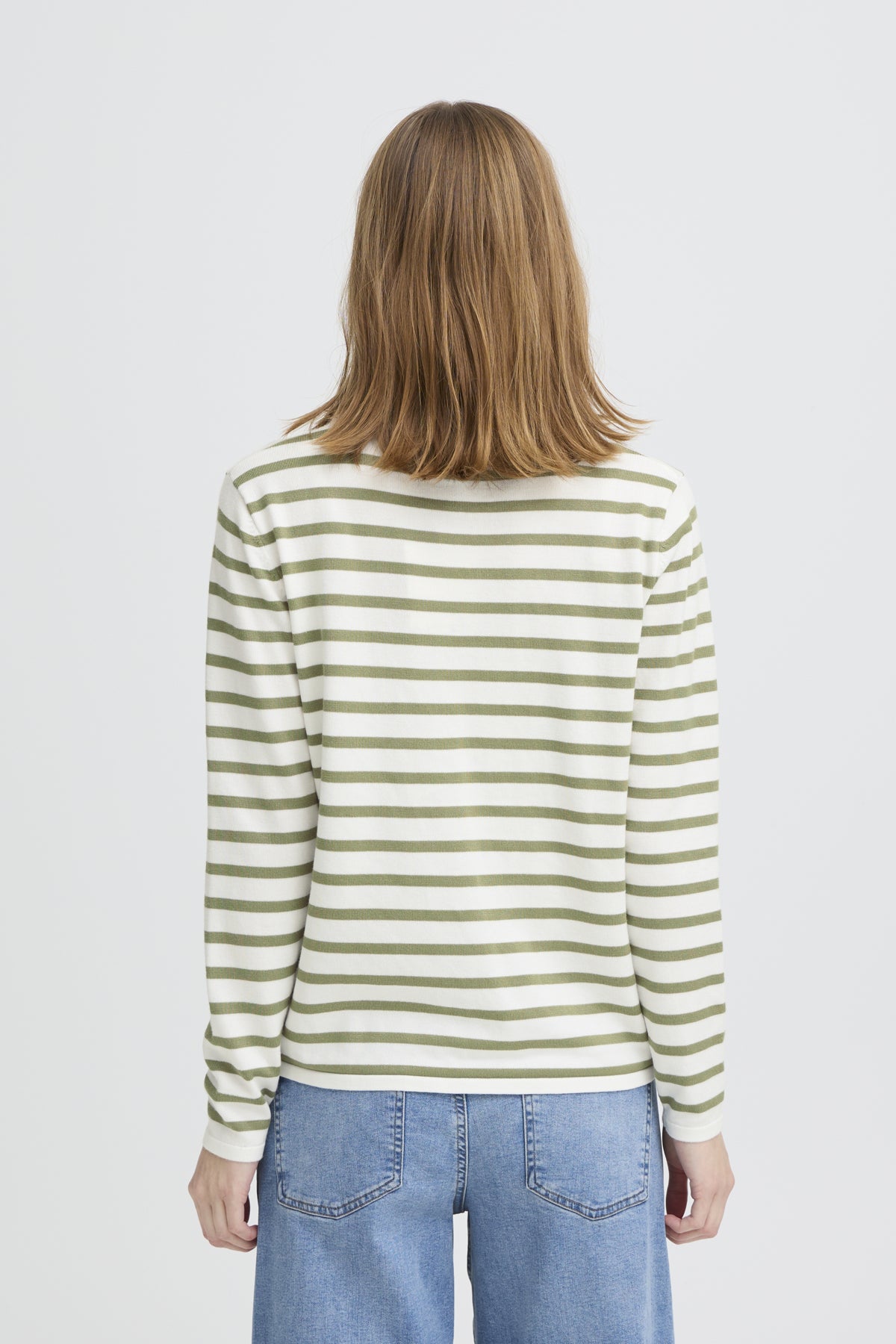 IHLULS O-NECK LS SMALL IGUANA WHITE STRIPE - 90 - 20125814