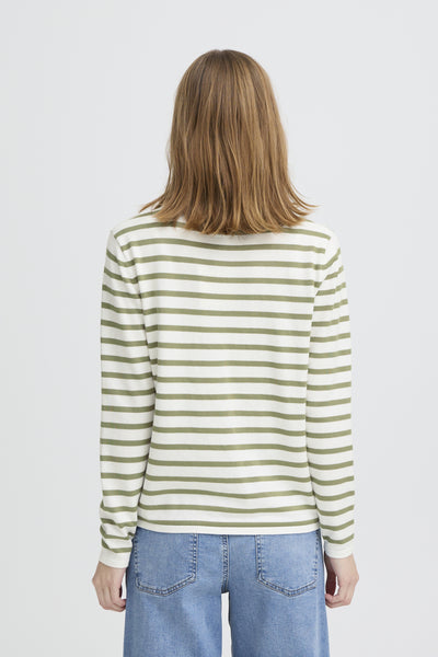 IHLULS O-NECK LS SMALL IGUANA WHITE STRIPE - 90 - 20125814 Thumbnail