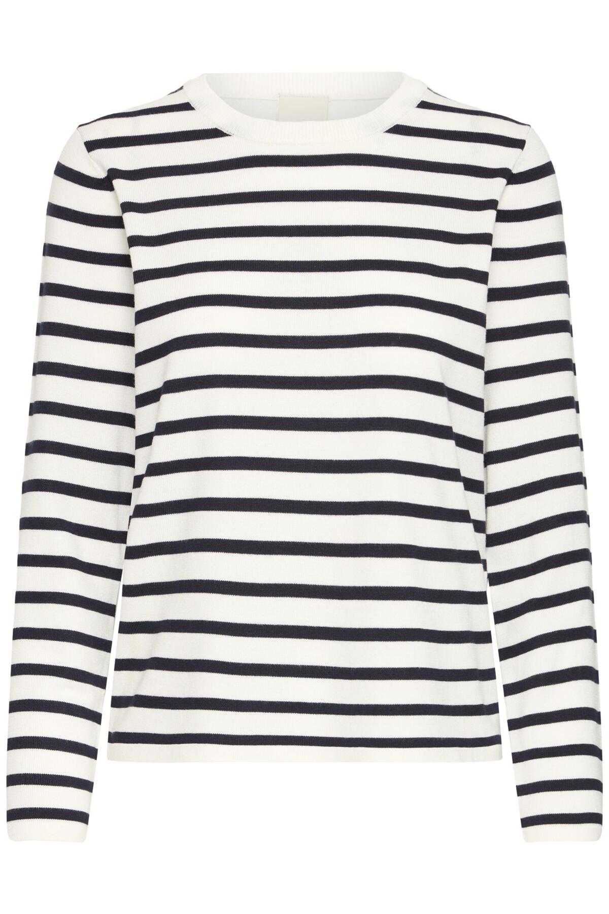 IHLULS O-NECK LS SMALL WHITE TOTAL EC STRIPE - - 20125814
