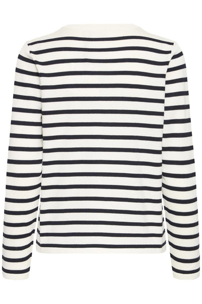 IHLULS O-NECK LS SMALL WHITE TOTAL EC STRIPE - - 20125814 Thumbnail