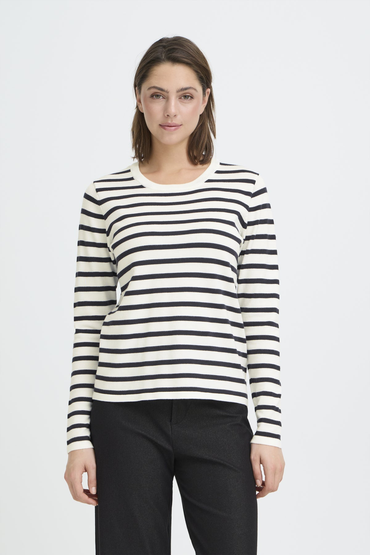 IHLULS O-NECK LS SMALL WHITE TOTAL EC STRIPE - - 20125814