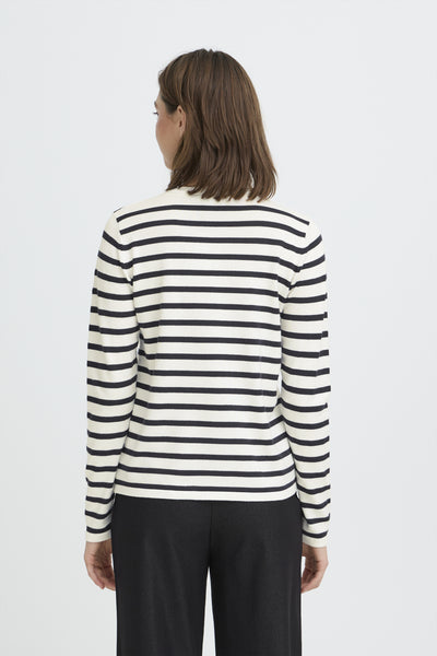 IHLULS O-NECK LS SMALL WHITE TOTAL EC STRIPE - - 20125814 Thumbnail