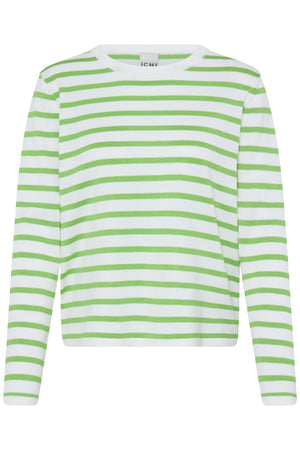 IHLULS O-NECK LS SMALL CLOUD KELLY STRIPE - 900 - 20125814