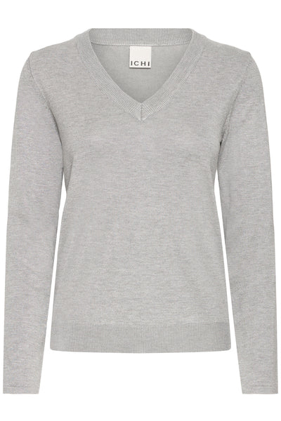 IHLULS V-NECK LS Light grey melange - 200317 - 20125815 Thumbnail