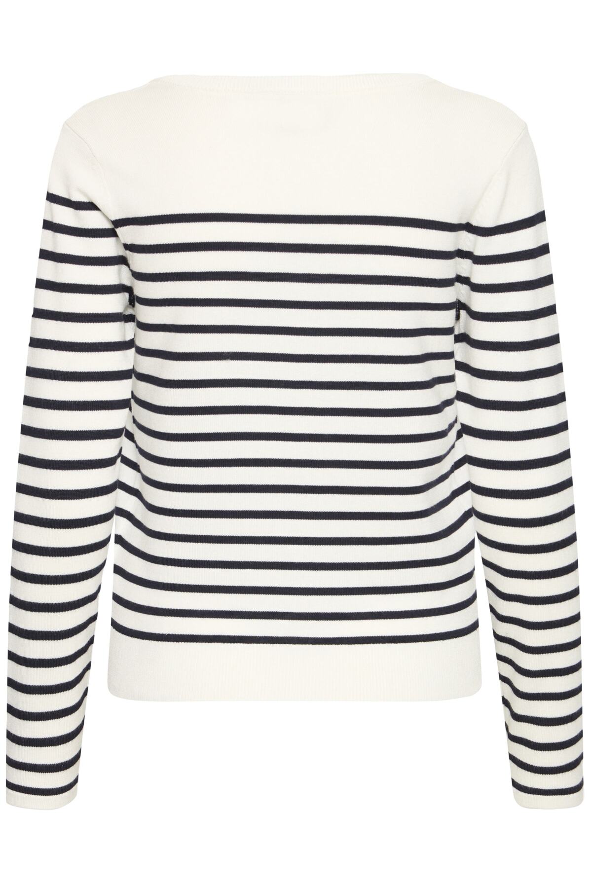 IHLULS V-NECK LS SOLID + WHITE TE STRIPE - 9000 - 20125815