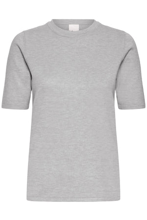 IHLULS O-NECK SS Light grey melange - 200317 - 20125816
