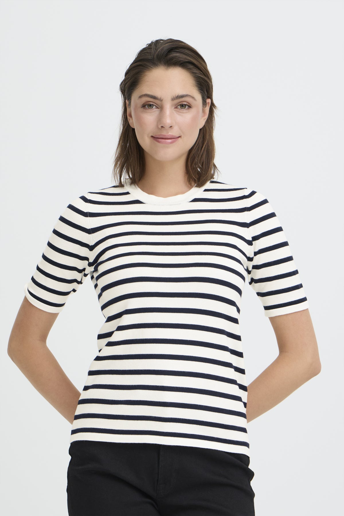 IHLULS O-NECK SS SMALL WHITE TOTAL EC STRIPE - - 20125816