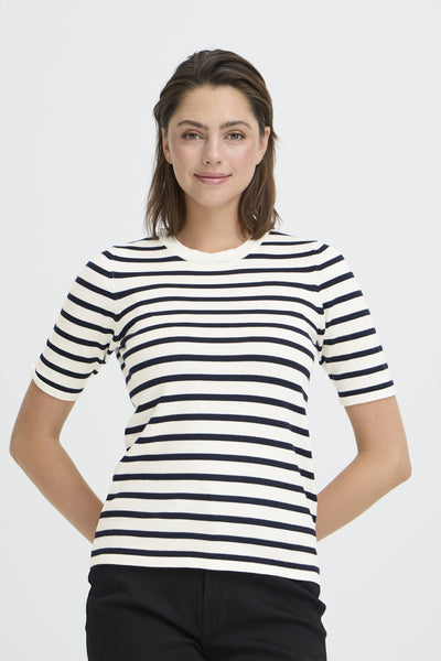 IHLULS O-NECK SS SMALL WHITE TOTAL EC STRIPE - - 20125816 Thumbnail