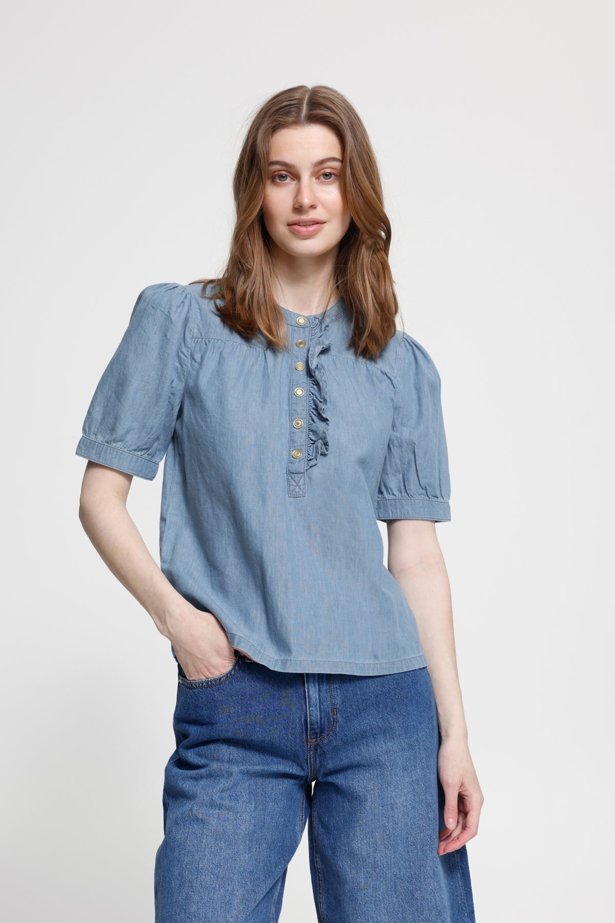 IHANCEY SS Washed med. blue - 200928 - 20126010