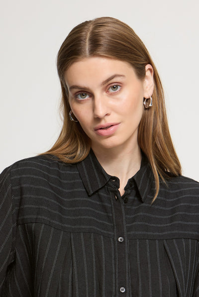 IHFIENNA SH BLACK & WHITE STRIPE - 9000086 - 20126159 Thumbnail