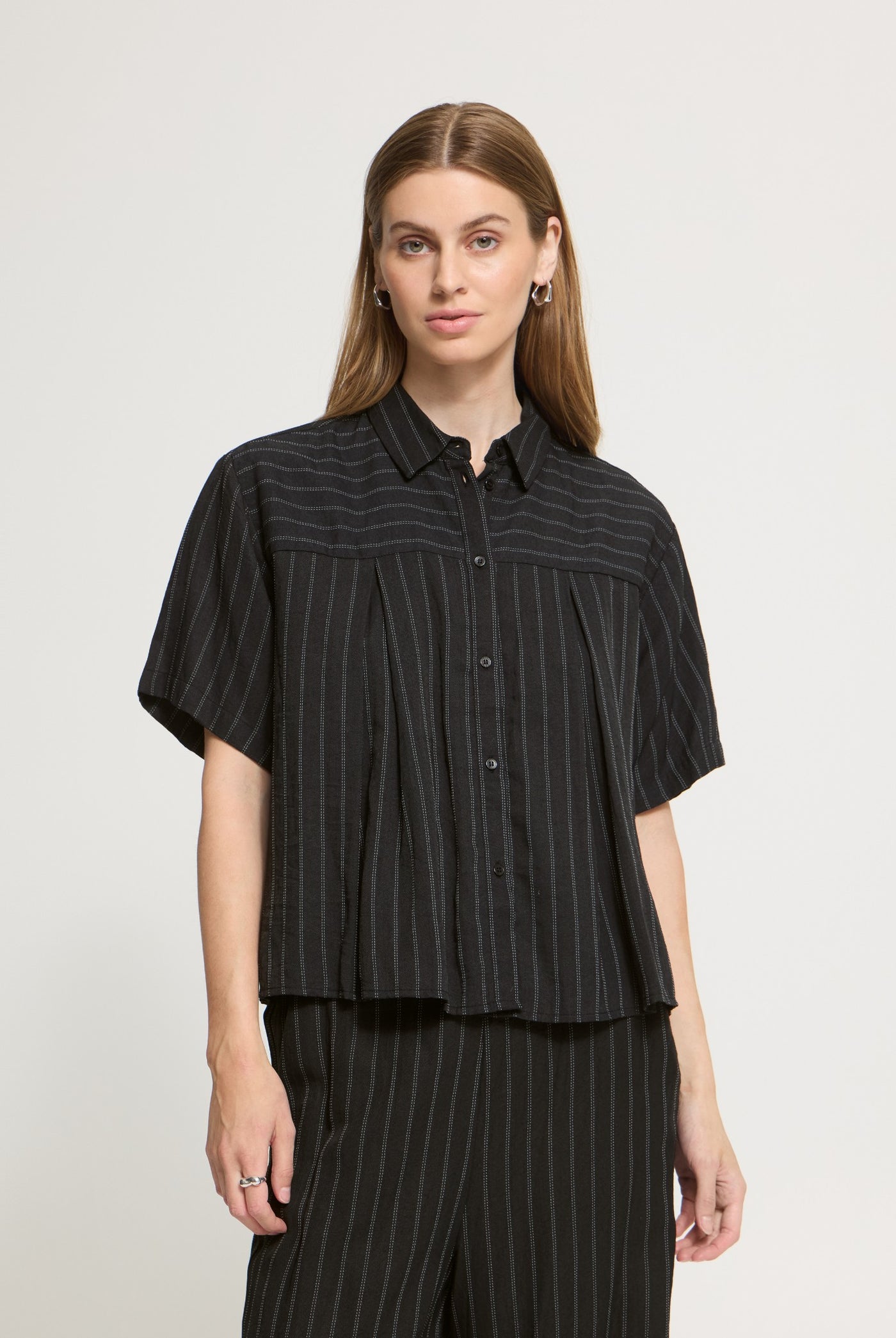 IHFIENNA SH BLACK & WHITE STRIPE - 9000086 - 20126159