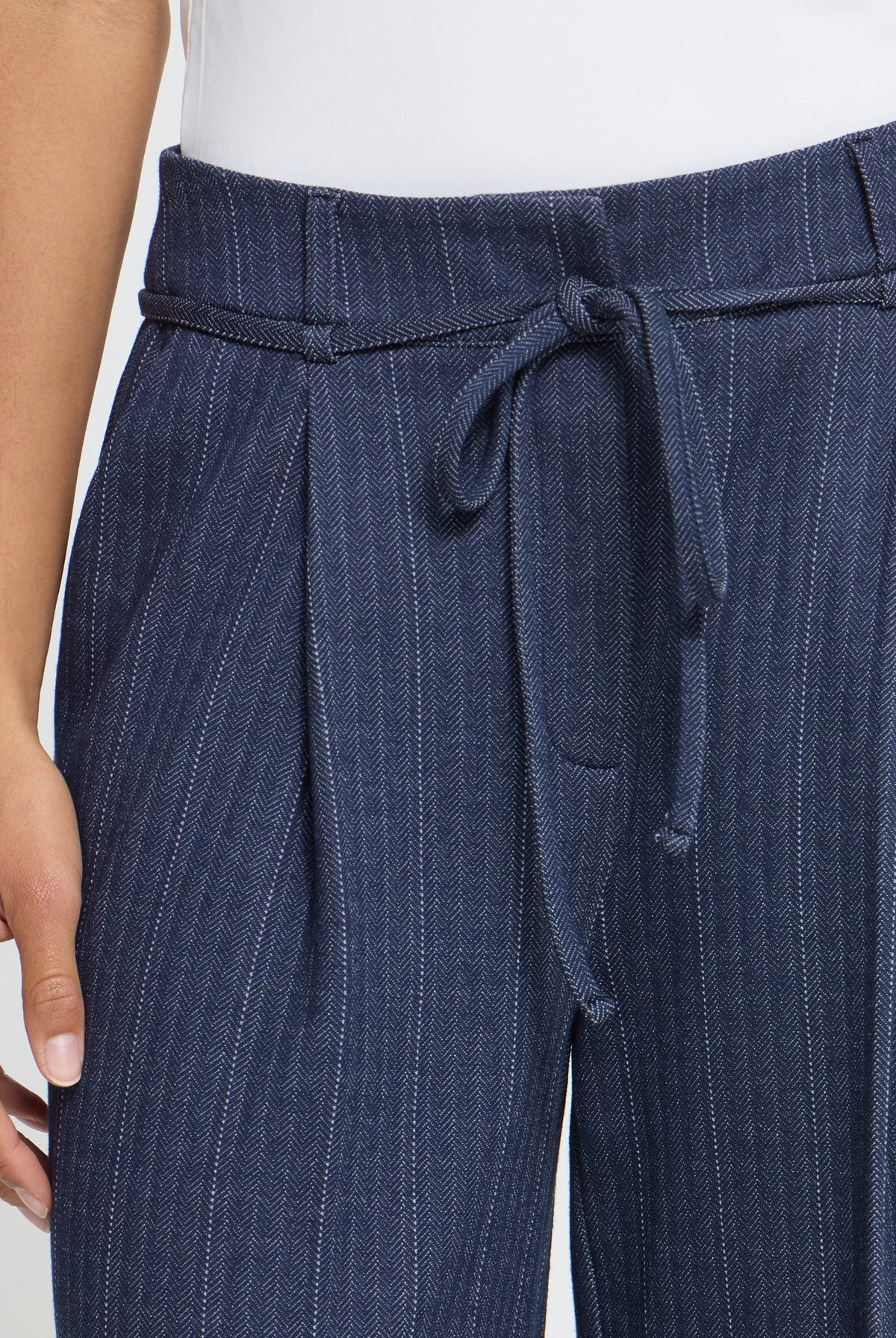 IHKATE PINELLE WIDE PA DARK BLUE JACQUARD STRIPE - 90 - 20126820