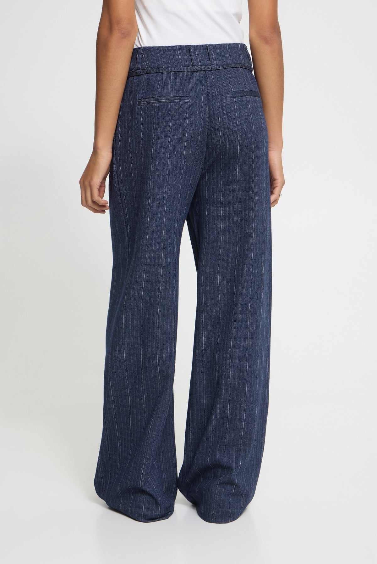 IHKATE PINELLE WIDE PA DARK BLUE JACQUARD STRIPE - 90 - 20126820