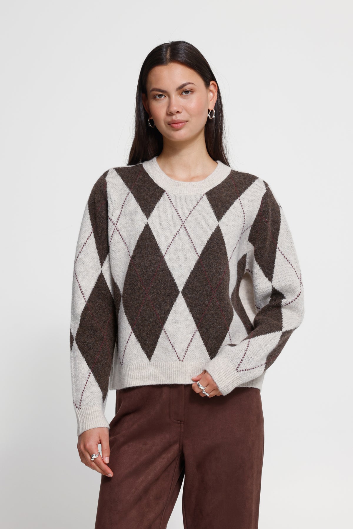 IHFENSTER LS OATMEAL, COFFEE BEAN HARLEQUIN - 20127303
