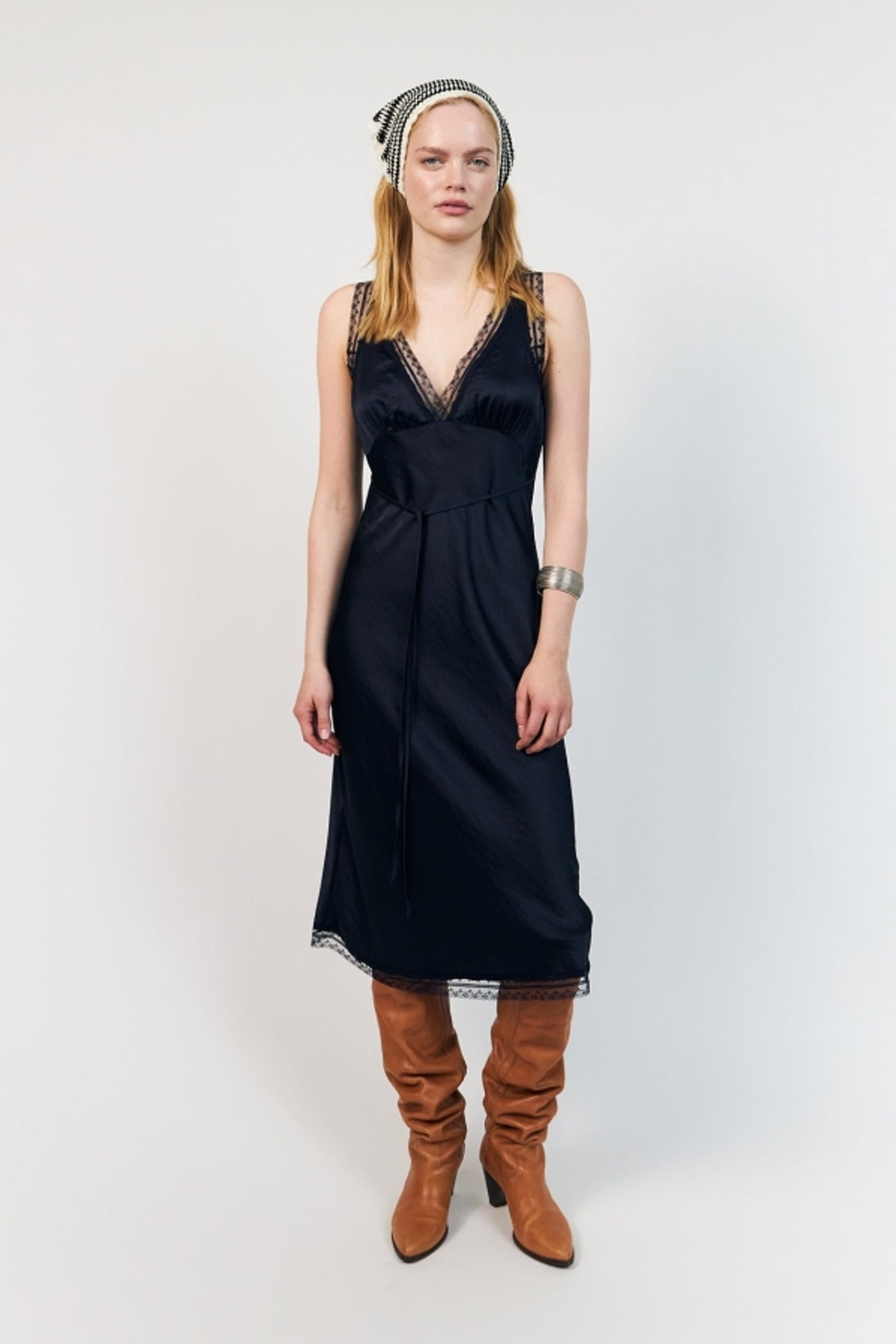 Clarill Midi Dress Sl DARK BLUE - 26252-3012