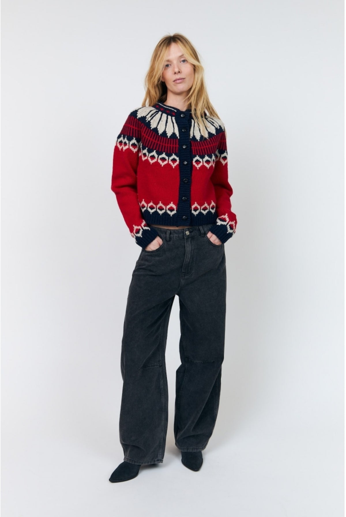 Clarell Knit Cardigan Red - 26407-5016