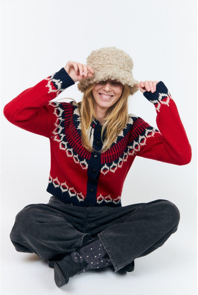 Clarell Knit Cardigan Red - 26407-5016 Thumbnail