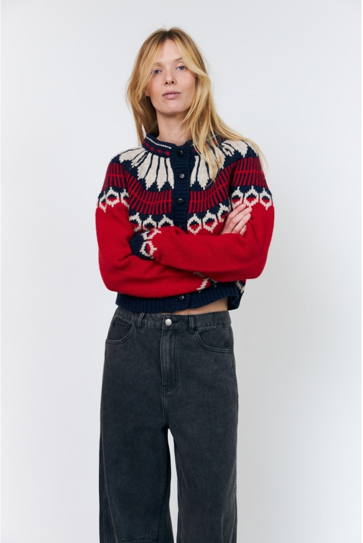 Clarell Knit Cardigan Red - 26407-5016