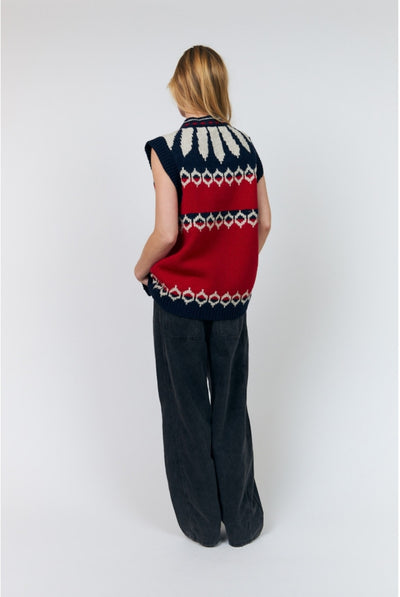 Cleoll Knit Vest Sl Red - 26407-5019 Thumbnail