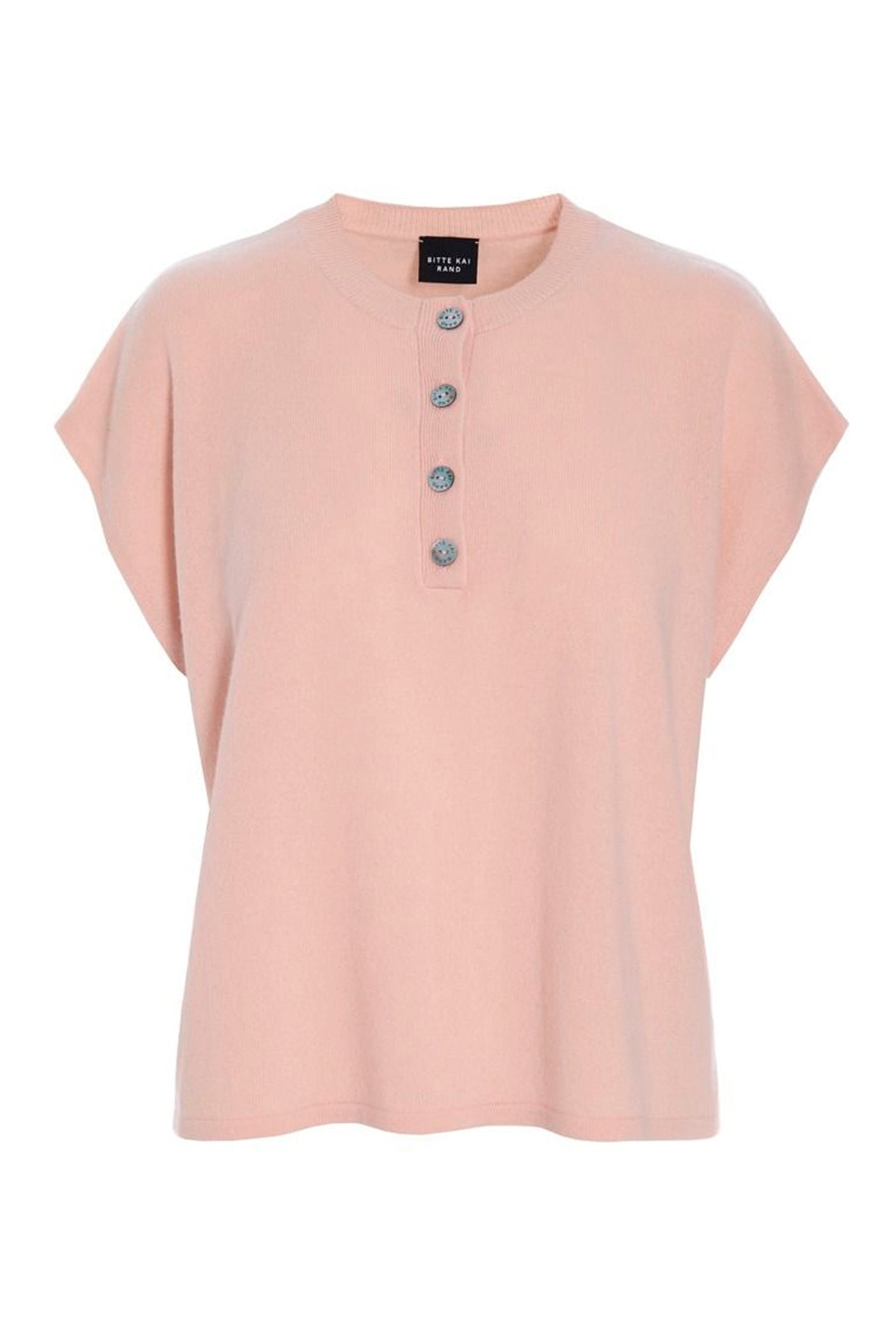 Kumo cashmere bluse med knappe DUSTY ROSE - 266-1080-5884