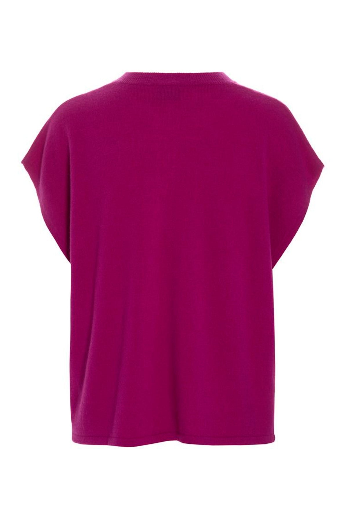 Kumo cashmere bluse med knappe PINK PURPLE - 266-1080-5884