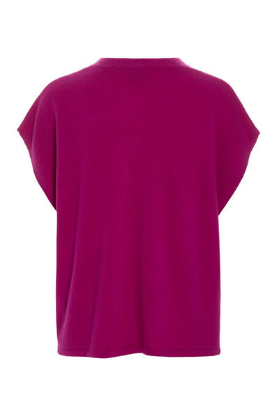 Kumo cashmere bluse med knappe PINK PURPLE - 266-1080-5884 Thumbnail