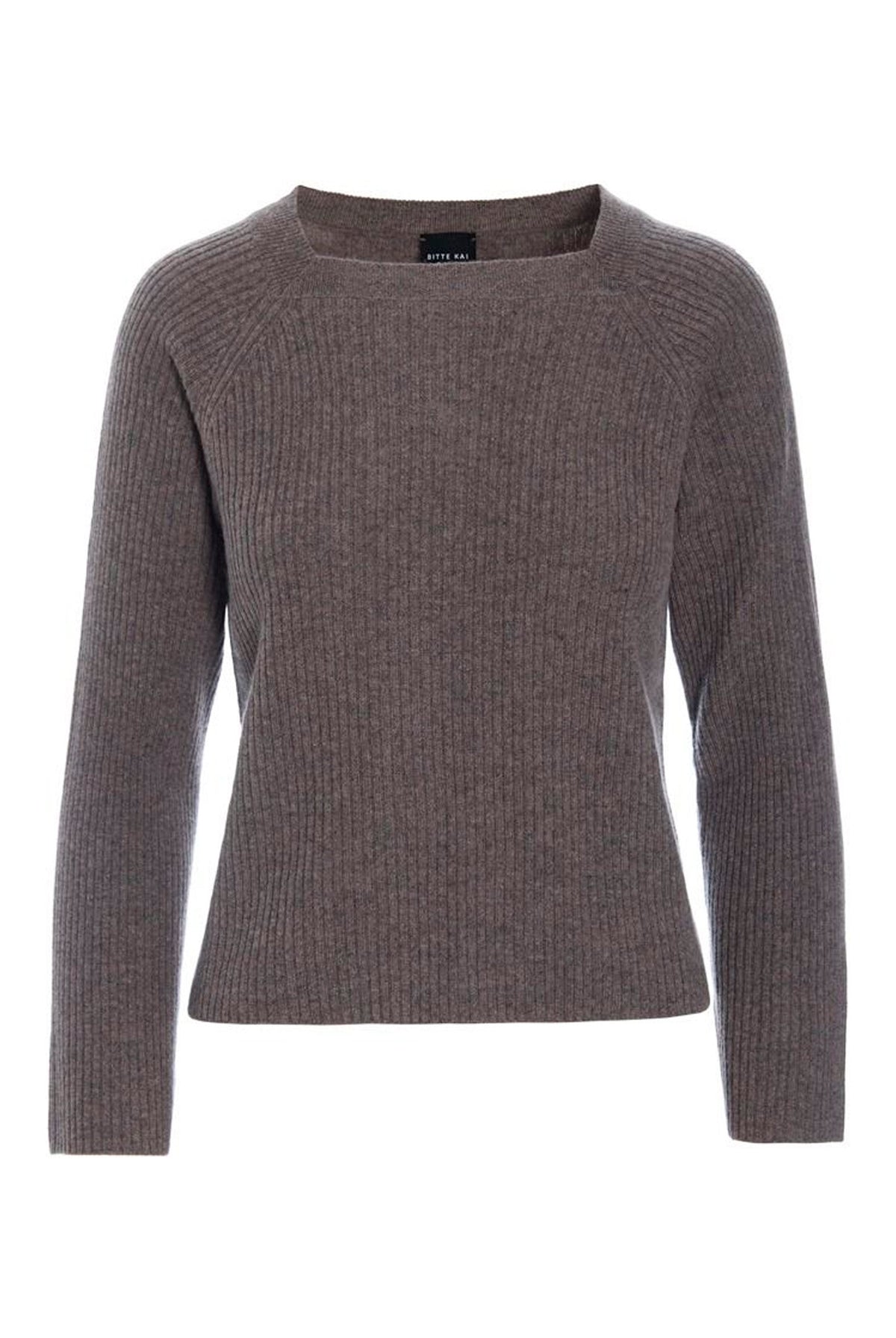 Kumo cashmere raglan bluse SHARK MELANGE - 266-1080-5885