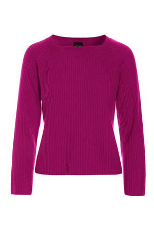 Kumo cashmere raglan bluse PINK PURPLE - 266-1080-5885