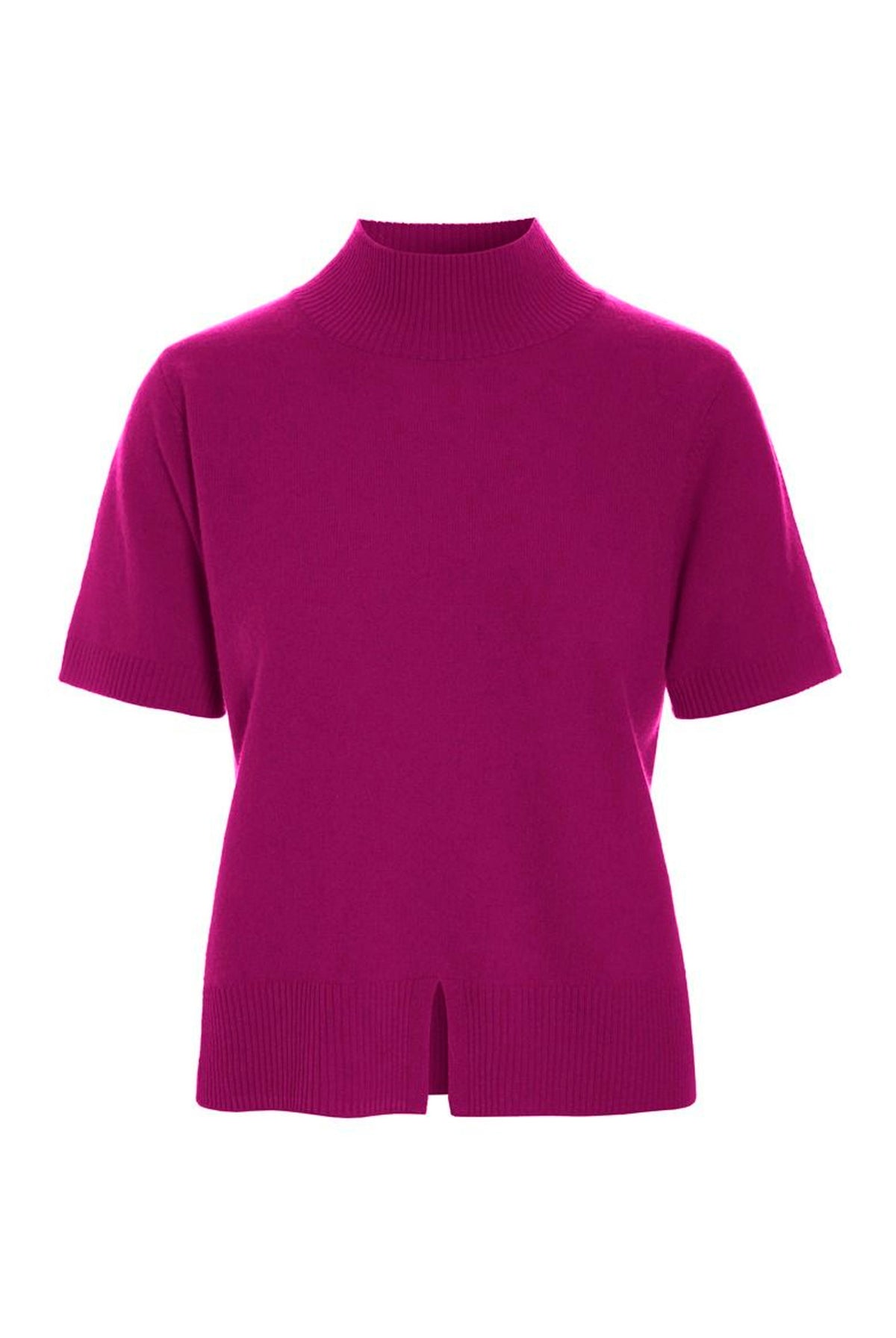 Kumo cashmere kortærmet bluse PINK PURPLE - 266-1080-5886