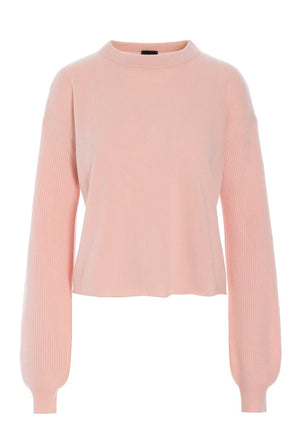 Kumo cashmere langærrmet bluse DUSTY ROSE - 266-1080-5887