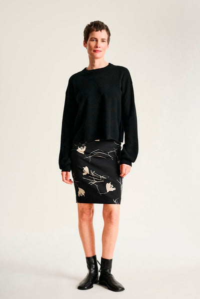 Kumo cashmere langærrmet bluse Black - 266-1080-5887 Thumbnail