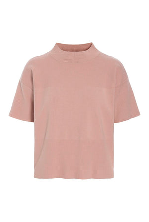 Akiko kortærmet bluse DUSTY ROSE - 266-1086-5889