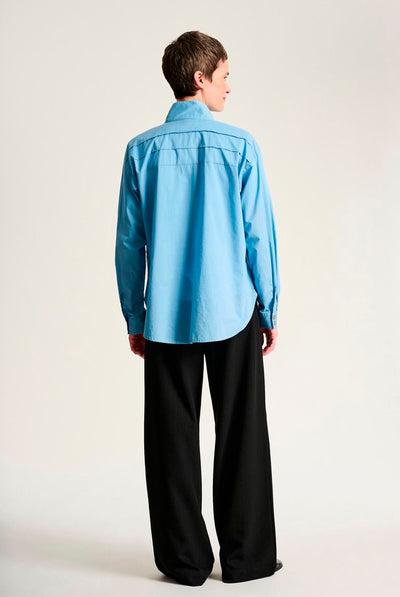 Core cotton pintuckskjorte Lake Blue - 266-2226-5863 Thumbnail
