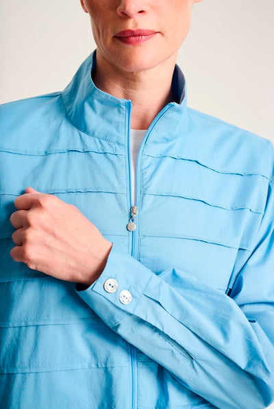 Core cotton pintuckskjorte Lake Blue - 266-2226-5863 Thumbnail