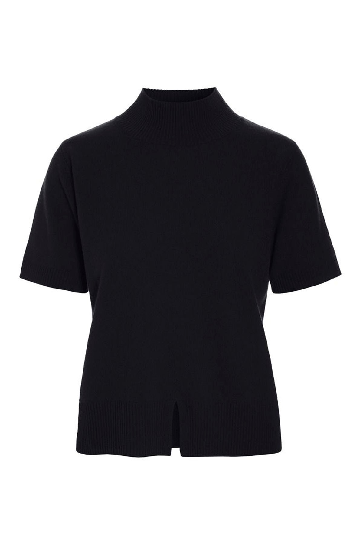 Kumo cashmere kortærmet bluse Black - 266-1080-5886