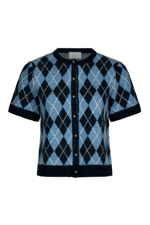 Allestar Check Knit Cardigan Navy - 165729