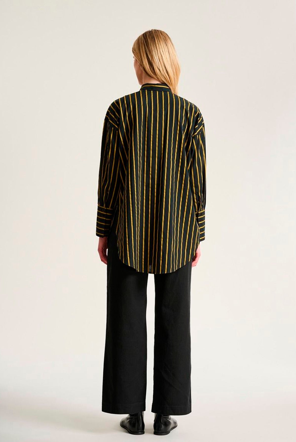 Golden stripes stor skjorte BLACK GOLDEN STRIPES - 266-2487-5329
