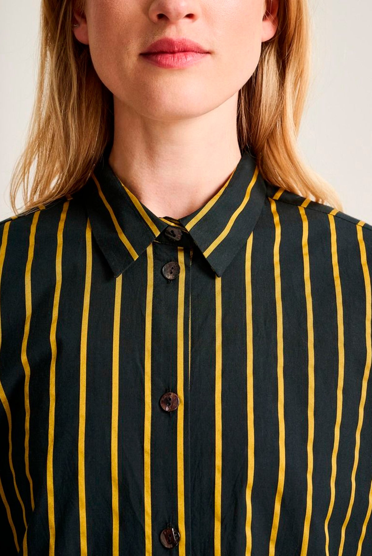 Golden stripes stor skjorte BLACK GOLDEN STRIPES - 266-2487-5329