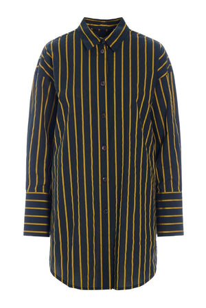 Golden stripes stor skjorte BLACK GOLDEN STRIPES - 266-2487-5329