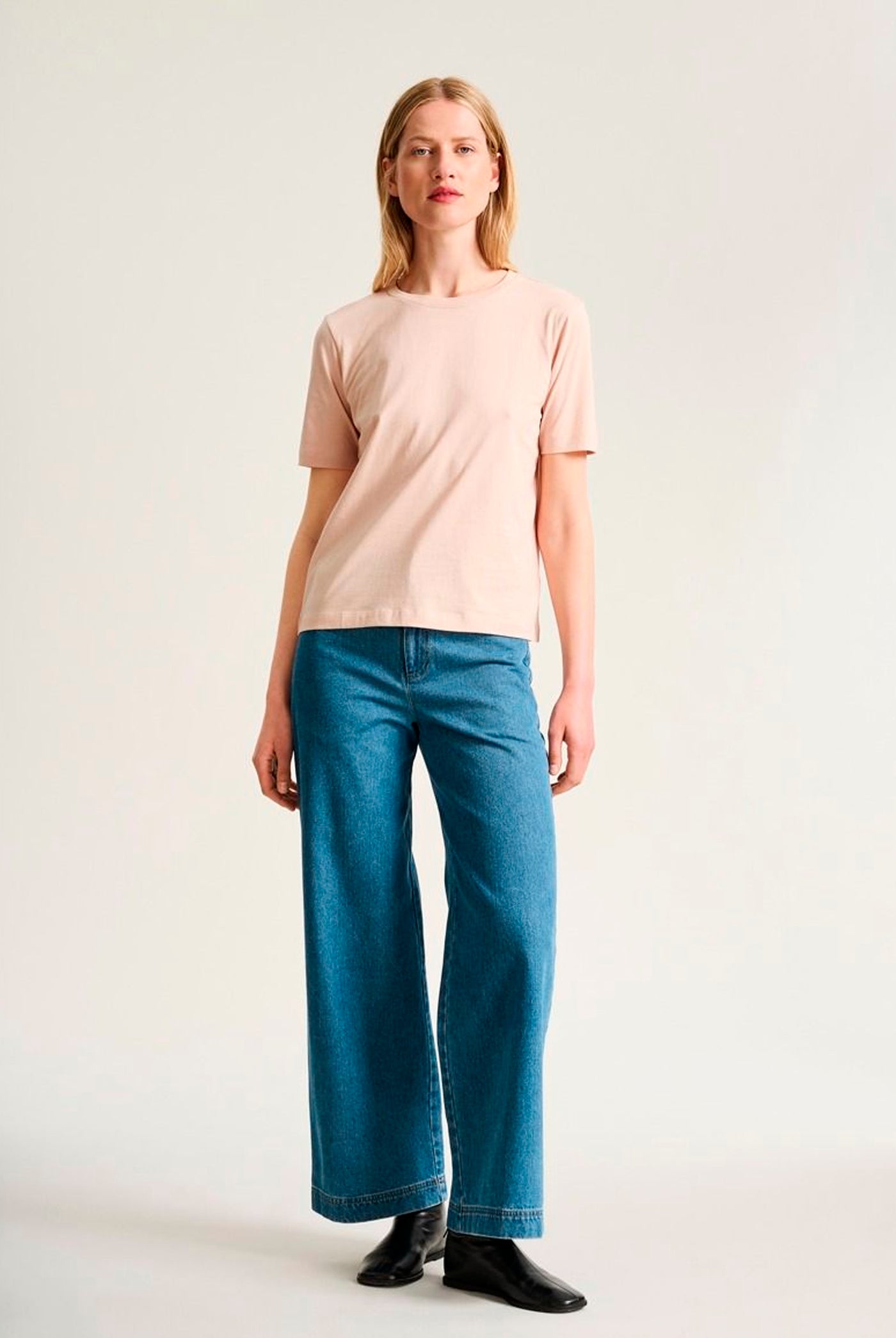 Osaka organic cotton t-shirt DUSTY ROSE - 266-4075-3435