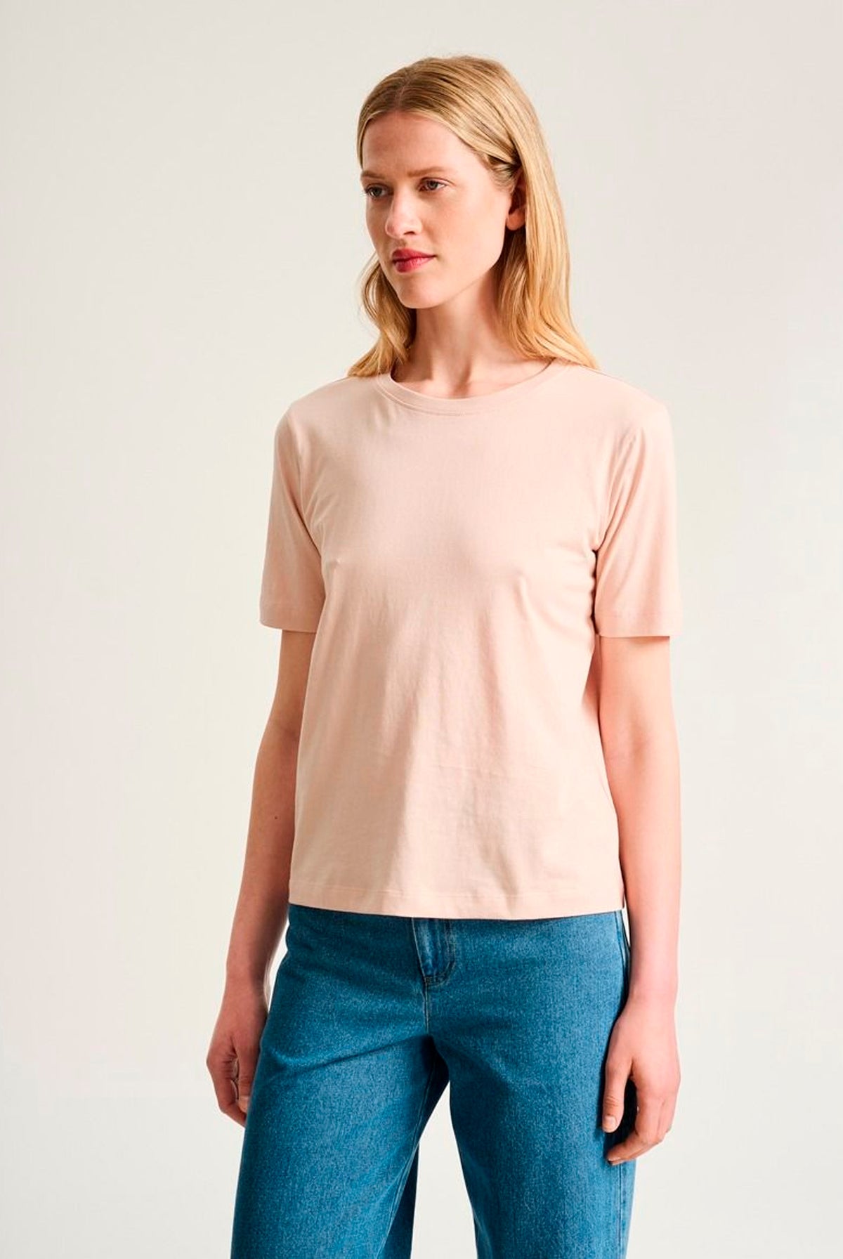 Osaka organic cotton t-shirt DUSTY ROSE - 266-4075-3435