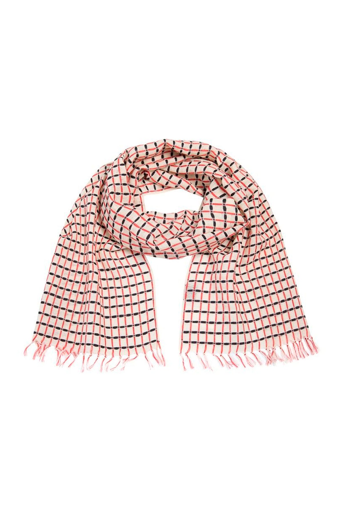 Check threads tørklæde IVORY CHECK THREADS - 266-5129-6009