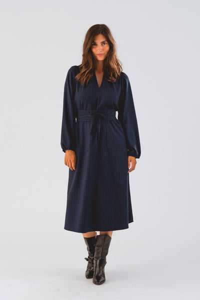ParisLL Midi Dress LS 27 Dark Navy - 90072-3014 Thumbnail