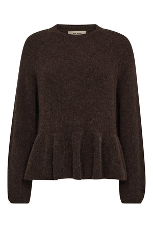MMThora O-Neck Frill Knit Bracken