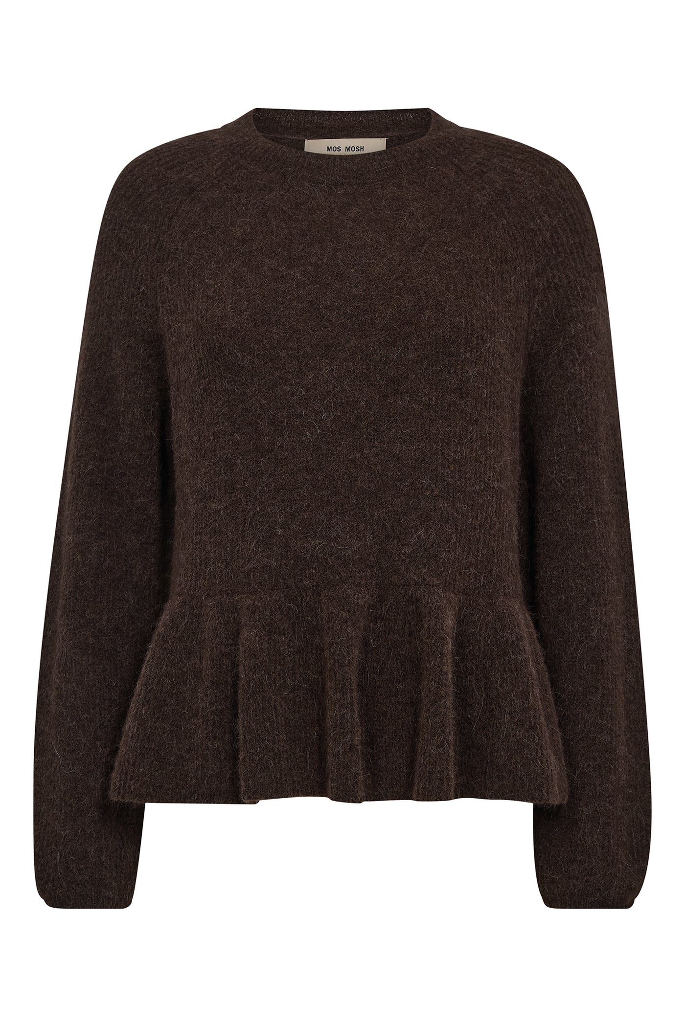 MMThora O-Neck Frill Knit Bracken