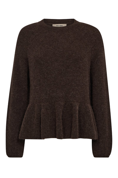 MMThora O-Neck Frill Knit Bracken Thumbnail