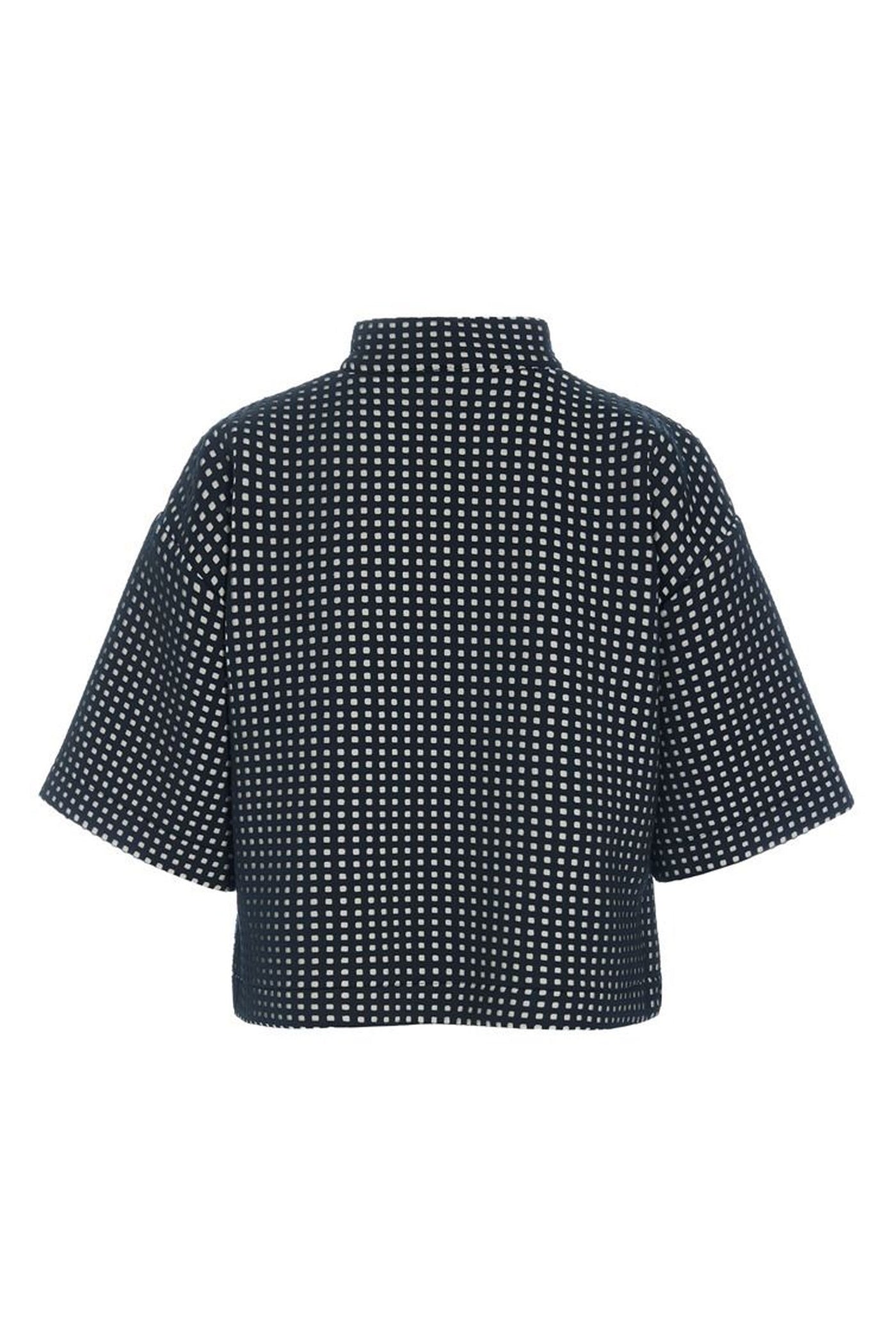 Scuba tiles anorak bluse BLACK/IVORY SCUBA TILES - 259-2458-5548