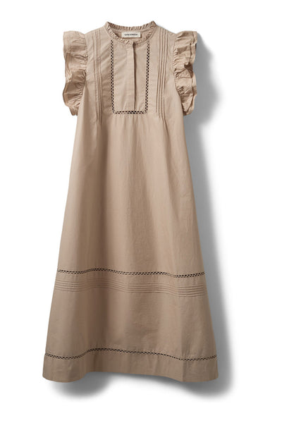 OTANIASW FRILL COTTON DRESS 8058 Feather Gray - S262147 Thumbnail