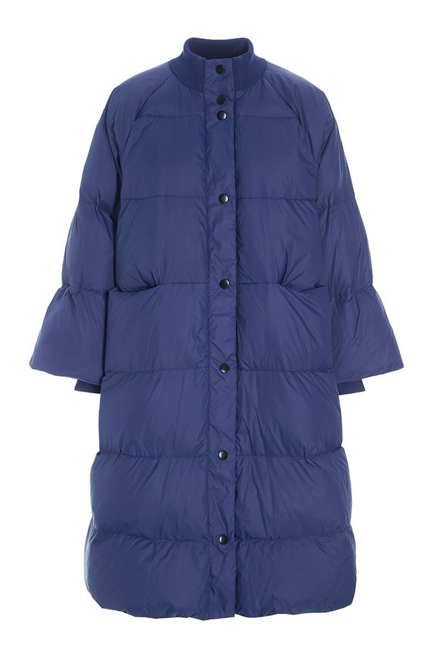 Feather down frakke med knappe Twilight Blue - 257-2092-5437